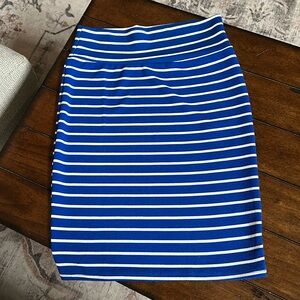 Lovely royal blue and white striped skirt